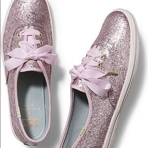 Kate Spade x Keds matte pink glitter
